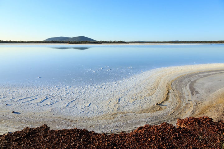 You can see how inspiration struck at Sturt's Lake in the Gawler Ranges.