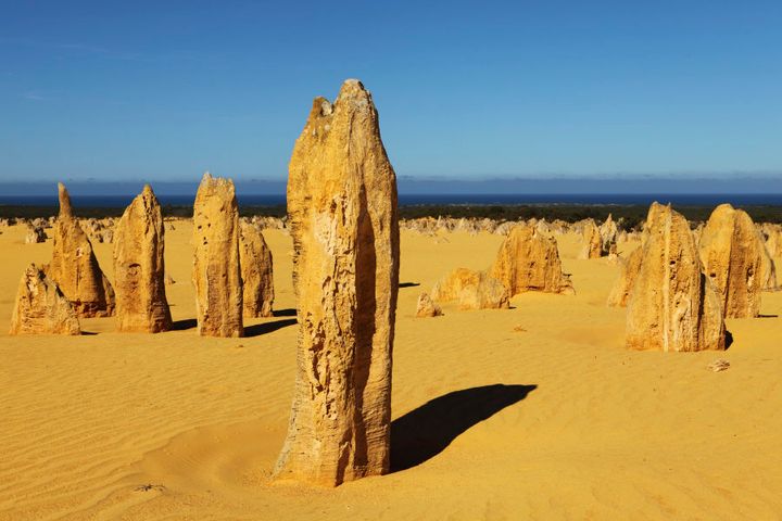 The Pinnacles are made up of natural limestone formations.