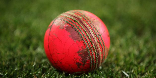 HOBART, AUSTRALIA - OCTOBER 28: A worn pink ball is seen at the conclusion of play following day one of the Sheffield Shield match between Tasmania and Western Australia at Blundstone Arena on October 28, 2015 in Hobart, Australia. (Photo by Brendon Thorne/Getty Images)