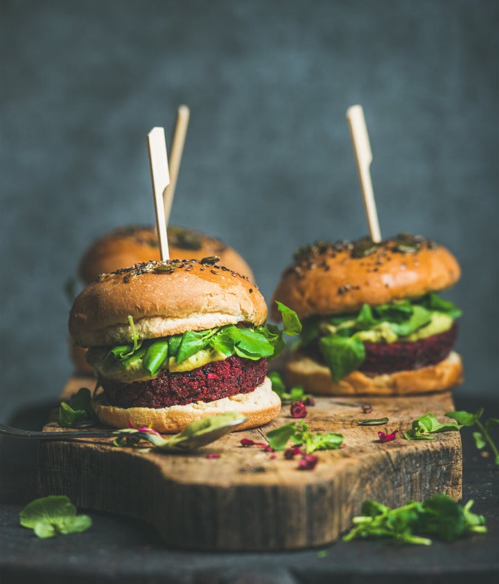 Try your hand at making veggie burgers using black beans, quinoa and beetroot.