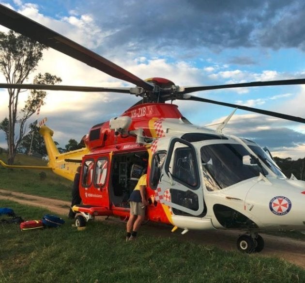 After being freed from the RTV, the woman was airlifted to John Hunter Hospital in Newscastle by ambulance helicopter.