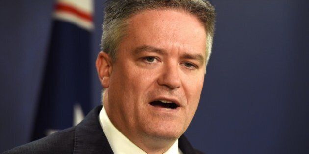 Australia's Minister for Finance Mathias Cormann speaks during a press conference in Sydney on September 23, 2015. Australia is well-placed to benefit from China's 'stronger and more diversified' economy despite slowing growth, new Treasurer Scott Morrison said, as local and Asian stocks slumped on weak new Chinese factory data. AFP PHOTO / William WEST (Photo credit should read WILLIAM WEST/AFP/Getty Images)
