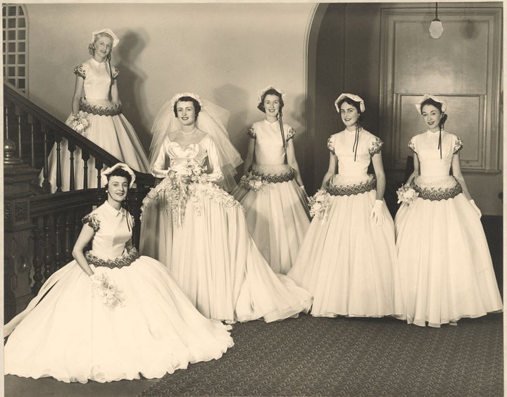 Betty McInerney with her bridal party.