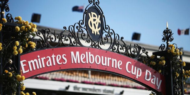 MELBOURNE, AUSTRALIA - NOVEMBER 03: A general view on Melbourne Cup Day at Flemington Racecourse on November 3, 2015 in Melbourne, Australia. (Photo by Ryan Pierse/Getty Images for the VRC)
