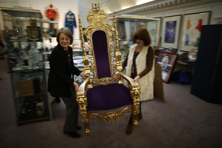 He actually sat on this and posed for pics. Because he's such a good winner.