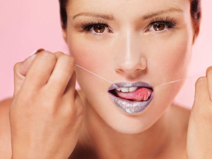 Okay, so this isn't actually how you floss. But ten points for trying.