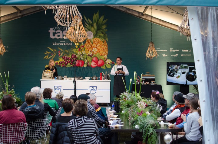 Irish chef Alastair McLeod making vegetables the hero in his cooking demonstration.