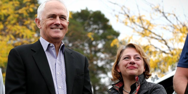 Prime Minister Malcolm Turnbull with former MP Sophie Mirabella.