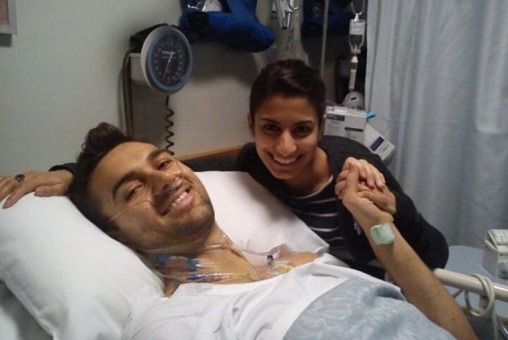 Ben and his girlfriend during treatment.