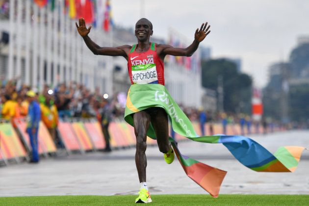 Kipchoge wins in Rio. He'll have to go eight minutes quicker this weekend.