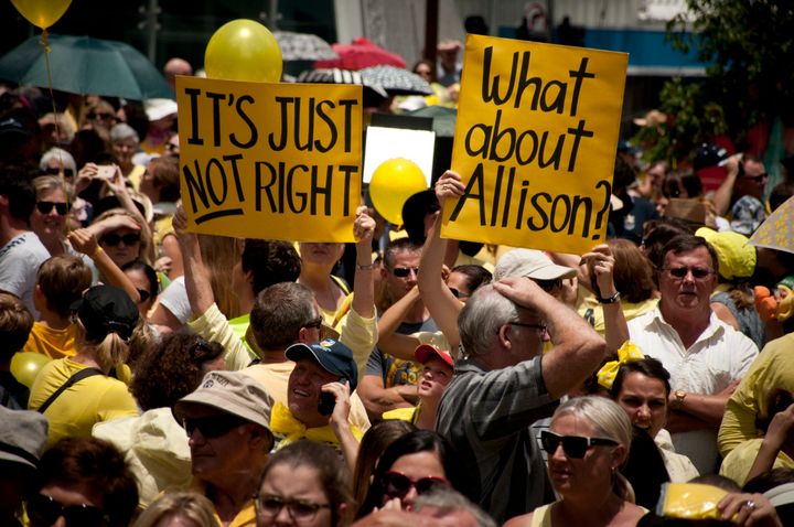 Thousands attended a Rally for Allison Baden-Clay on December 18, 2015 in Brisbane, Australia