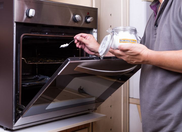 Using baking soda for an oily oven can help clean and freshen it up.