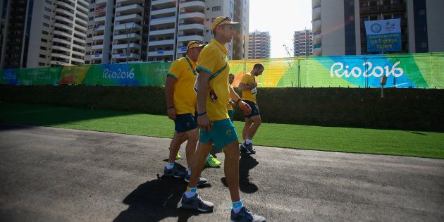 A fire has erupted in the Australian team's building at Rio.