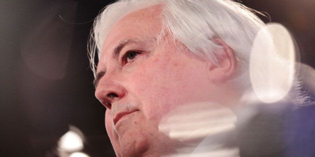 CANBERRA, AUSTRALIA - JULY 07: Clive Palmer speaks at National Press Club on July 7, 2014 in Canberra, Australia. Today is the first day of sitting for the new senate. Twelve Senators were sworn in this morning. (Photo by Stefan Postles/Getty Images)