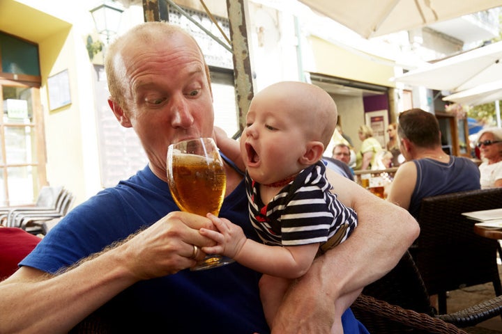 Some babies want alcohol even when they're not breastfeeding.