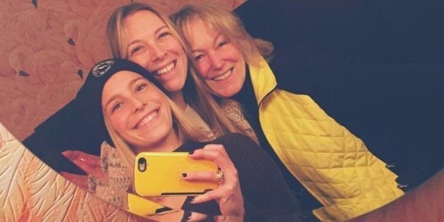 The author with her sister and mother.