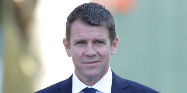 SYDNEY, AUSTRALIA - SEPTEMBER 07: NSW Premier, Mike Baird arrives at the State Funeral Service for Australian horse racing trainer Bart Cummings at St Mary's Cathedral on September 7, 2015 in Sydney, Australia. Cummings passed away on August 30th in Sydney. He won a record 12 Melbourne Cups as trainer and is known as the 'Cups King'. (Photo by Mark Metcalfe/Getty Images)