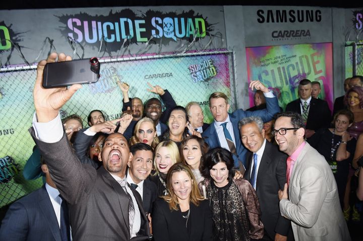 Say cheese: Will Smith takes an epic group selfie.
