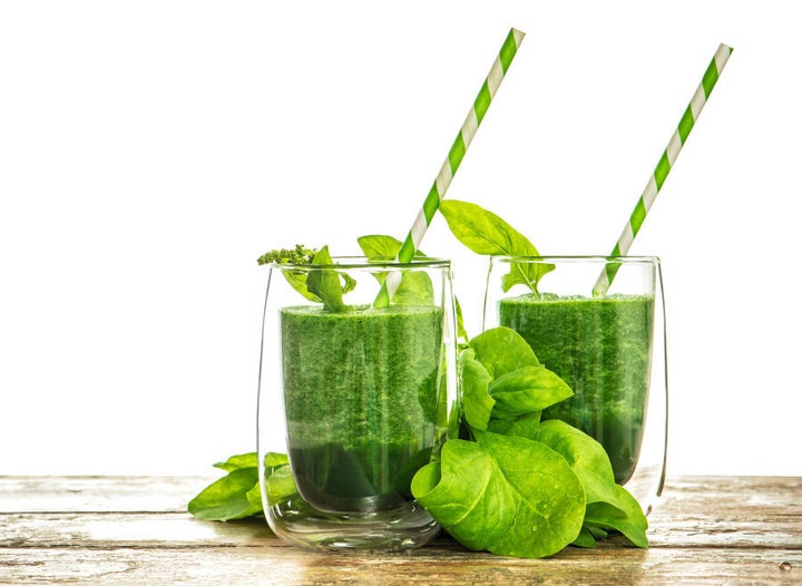 This fresh smoothie uses antioxidant-rich matcha, a powdered green tea.