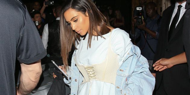Kim Kardashian West Can't Stop, Won't Stop Wearing Corsets Over Her Clothes