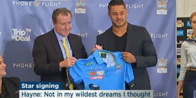 Hayne officially announces his signing with the Gold Coast