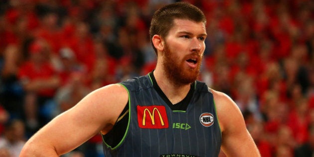 PERTH, AUSTRALIA - NOVEMBER 06: Brian Conklin of the Crocodiles looks on during the round five NBL match between Perth Wildcats and Townsville Crocodiles at Perth Arena on November 6, 2015 in Perth, Australia. (Photo by Paul Kane/Getty Images)