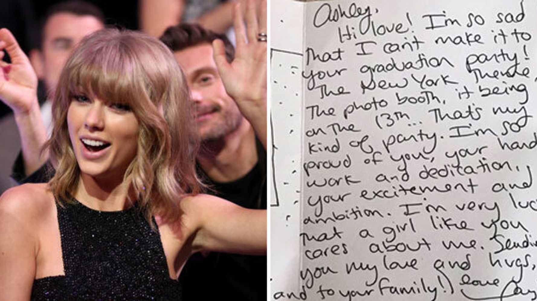 Taylor Swift Comes Out Of Hiding To Send Fan Adorable Handwritten Note For  Graduation | Huffpost Entertainment