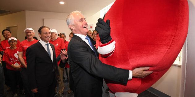 PM Malcolm Turnbull with.. wait. That's not Lucy.