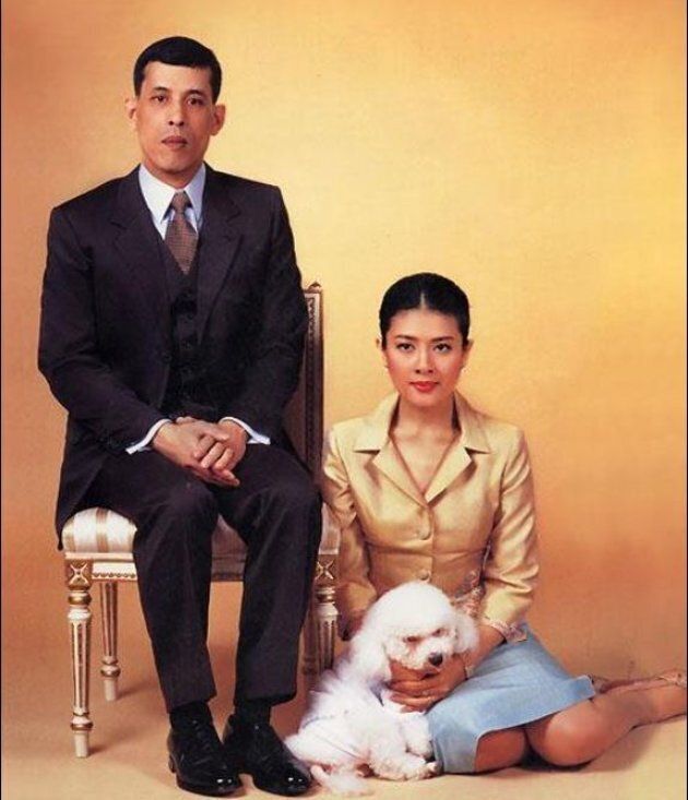 The Thai King with his third wife and Air Chief Marshall Foo Foo.