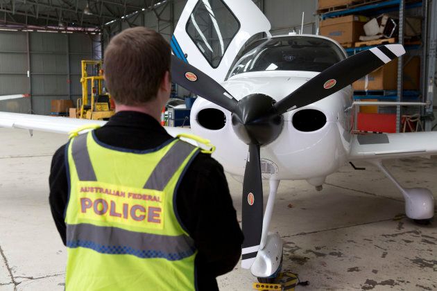 A light plane was among the goods seized during AFP raids on Wednesday.