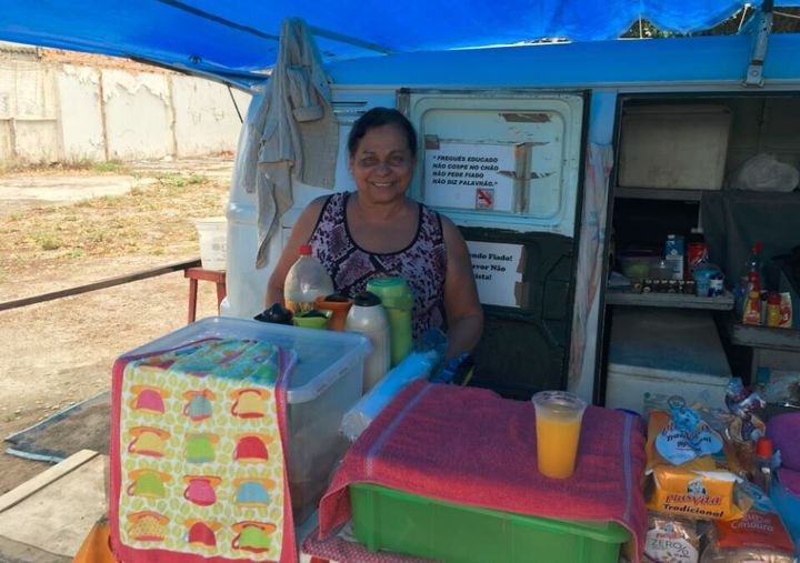 My days start with a visit to the mango juice lady. She's one Carioca earning a few extra Reais from the Olympics.
