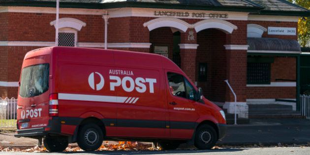 Postal service in a small Victorian town.