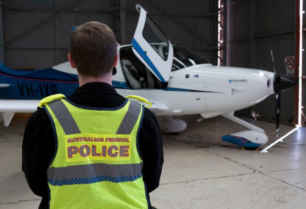 Two aircraft, including this light plane, were among the luxury goods police found.