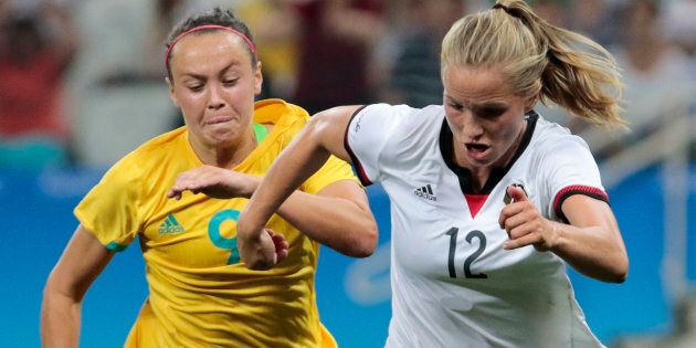The Matildas have failed to upset Germany at the Rio Olympics.