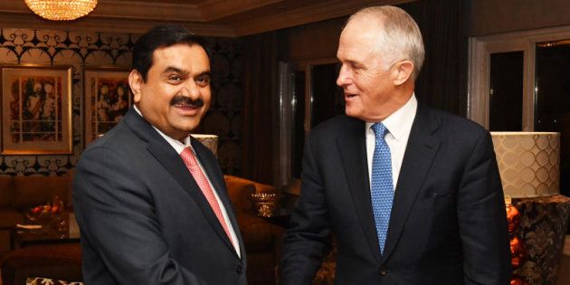 Prime Minister Malcolm Turnbull met India's Adani Group founder and chairman Gautam Adani in New Delhi.