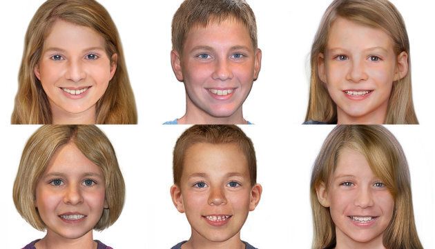 The six missing children left to right: [Top] Leela McDougall, Mathieu Macintosh, Bronte Watter. [Bottom] Serena Speath, Thomas Speath, Isabella Watter