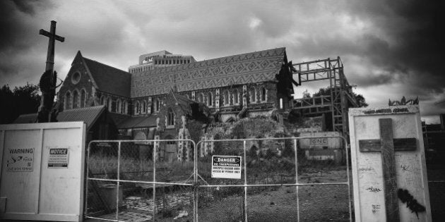 CHRISTCHURCH, NEW ZEALAND - FEBRUARY 22: (EDITORS NOTE: This image has been processed using digital filters) Christchurch Cathedral is seen on February 22, 2016 in Christchurch, New Zealand. Five years ago to the day, an earthquake measuring 6.3 in magnitude devastated Christchurch killing 185 people and causing an estimated $40 billion in damage to the city's buildings and infrastructure. (Photo by Ryan Pierse/Getty Images)