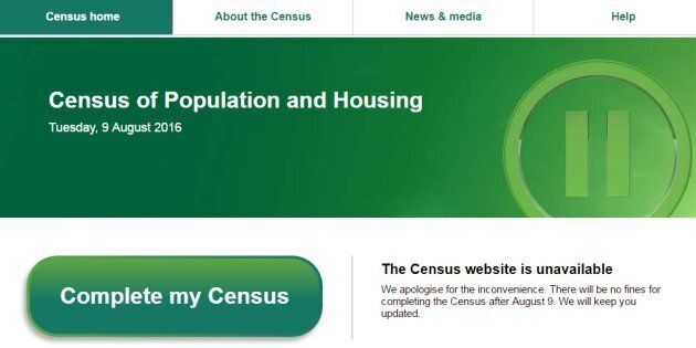 The Census website is "unavailable".