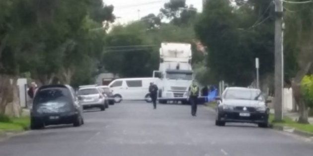 The body is taken from the scene in Preston, Melbourne.
