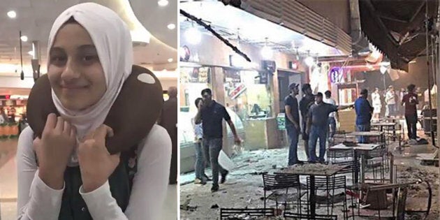 Zaynb Al Harbeya, 12 (left), was celebrating the end of her fast for Ramadan with an ice-cream when she was killed by a car bomb at the Al-Faqm ice-cream parlour (right).