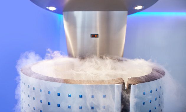 A typical cryotherapy capsule.