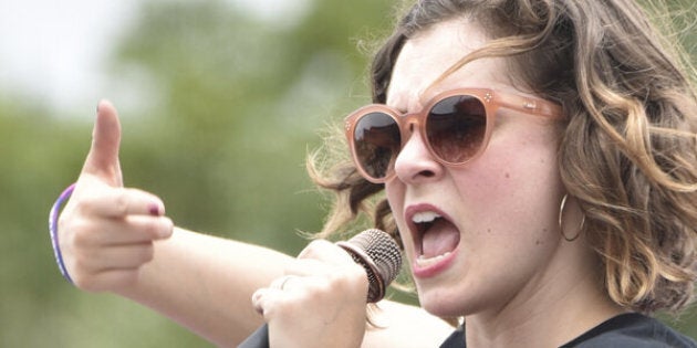 WEST HOLLYWOOD, CA - JUNE 12: Crazy Ex-Girlfriend creator and actress Rachel Bloom performs at LA PRIDE Music Festival And Parade 2016 on June 10, 2016 in West Hollywood, California. (Photo by Rodin Eckenroth/Getty Images)