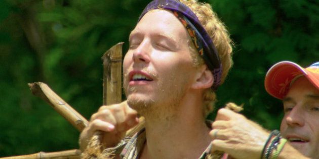 SAN JUAN DEL SUR - APRIL 14: 'Livin' on the Edge' - Jeff Probst awards Tyler Fredrickson with the Immunity Necklace during the ninth episode of SURVIVOR on the 30th season, Wednesday, April 15 (8:00-9:00 PM, ET/PT) on the CBS Television Network. Image is a screen grab. (Photo by CBS via Getty Images)