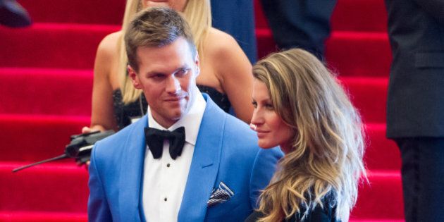 Tom Brady and Gisele Bundchen attend the Costume Institute Gala for the 'PUNK: Chaos to Couture' exhibition at the Metropolitan Museum of Art on May 6, 2013 in New York City. (Photo by Michael Stewart/Getty Images)