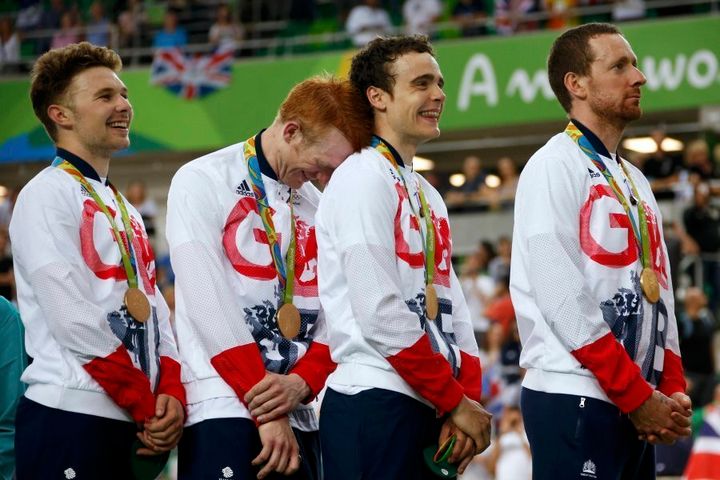 That's Wiggins on the right. Everyone else is 'Yeah!' He's more like 'uh-huh'.