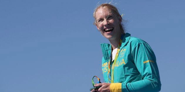 Kim Brennan was all smiles after her Gold medal victory in the single sculls.
