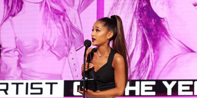 Ariana Grande sent her condolences after potential terrorist attacks struck London on June 3. In the photo above, she accepts the Artist of the Year award onstage the 2016 American Music Awards.