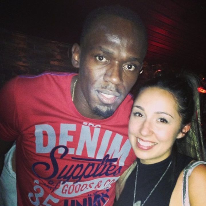 Usain Bolt and I when we met in 2014.