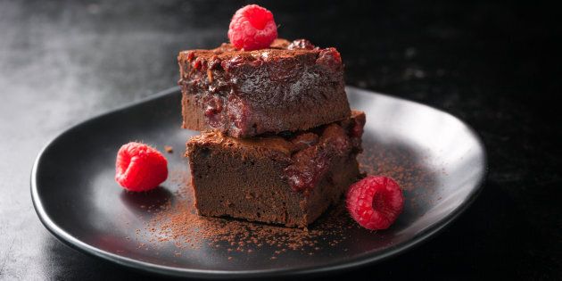 Hate to say it, but this brownie looks deliciously moist.