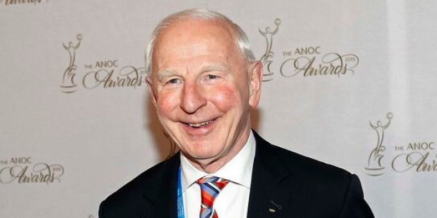 Oct 29, 2015; Washington, USA; Patrick Hickey, ANOC senior vice president and president of the European Olympic Committees, poses on the blue carpet prior to the 2015 ANOC Awards at DAR Constitution Hall. Mandatory Credit: Geoff Burke-USA TODAY Sports